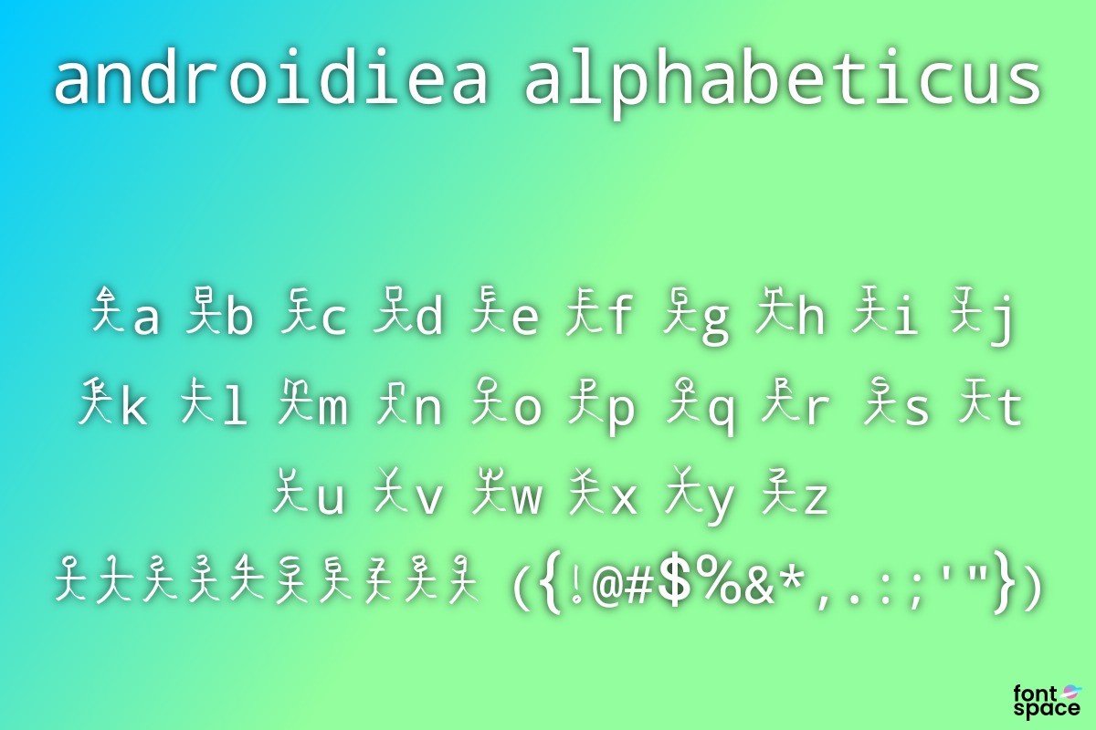 Download androidiea alphabeticus font | dafonttop.com