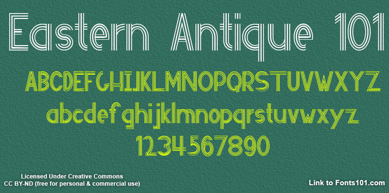 Download Eastern Antique 101 font | dafonttop.com