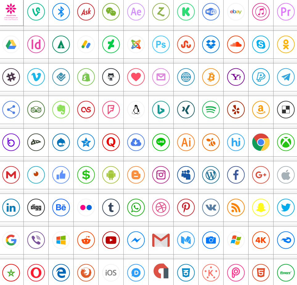 Download Font-Icons-Color font | dafonttop.com