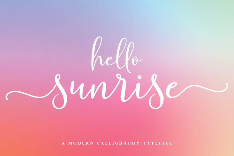 Hello Rises Text Download Hello Sunrise Script font | dafonttop.com