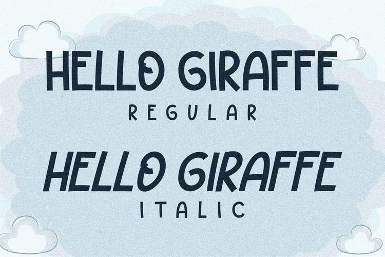 Download HELLO GIRAFFE font | dafonttop.com