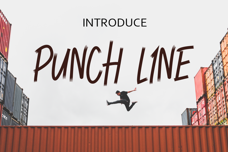 Download PUNCH LINE font | dafonttop.com