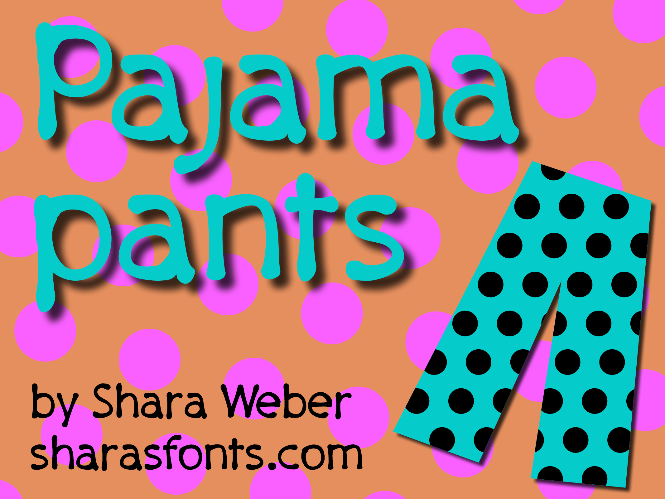 Pyjamas Fancy Text Download PajamaPants font | dafonttop.com