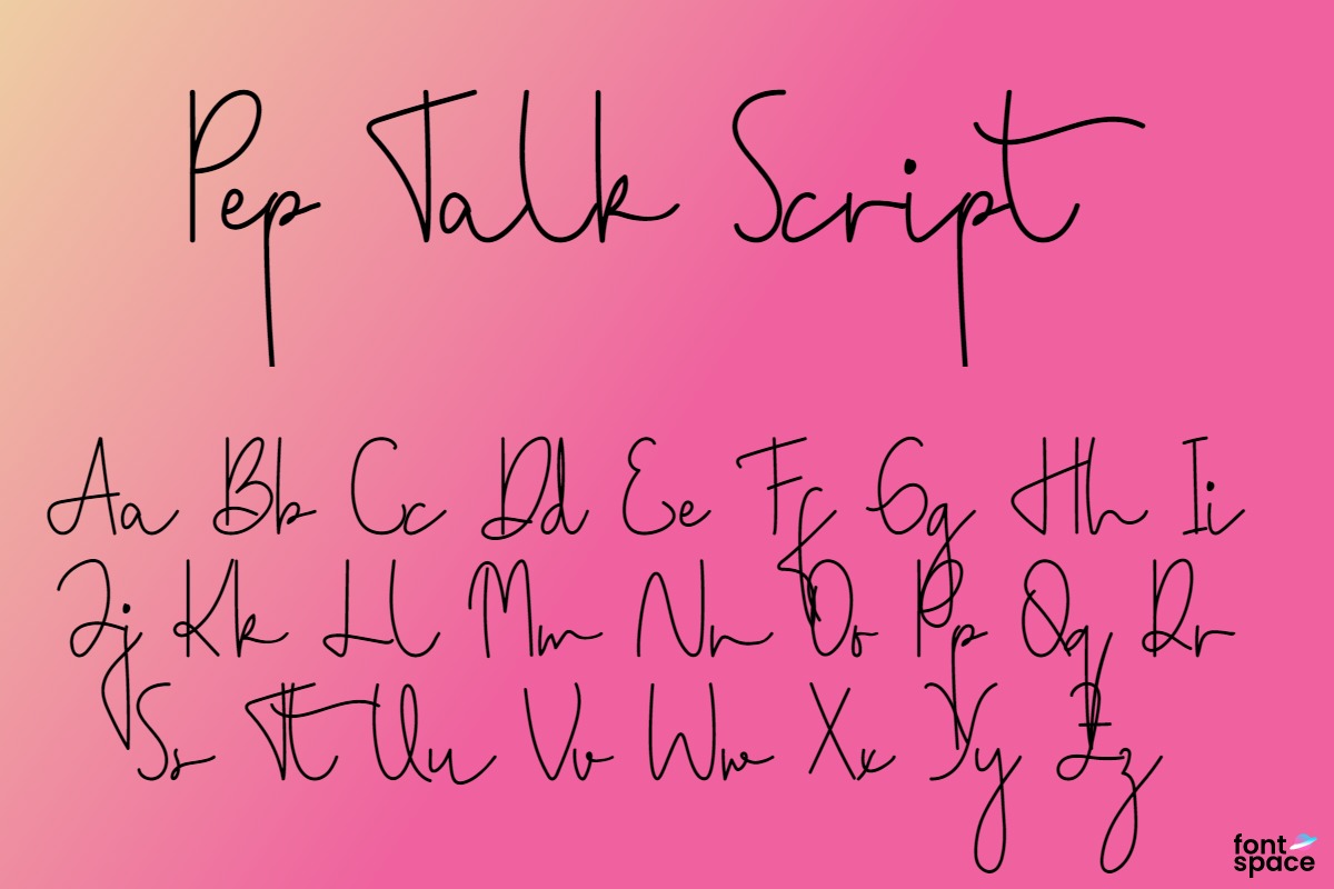 Download Pep Talk Demo Script font | dafonttop.com