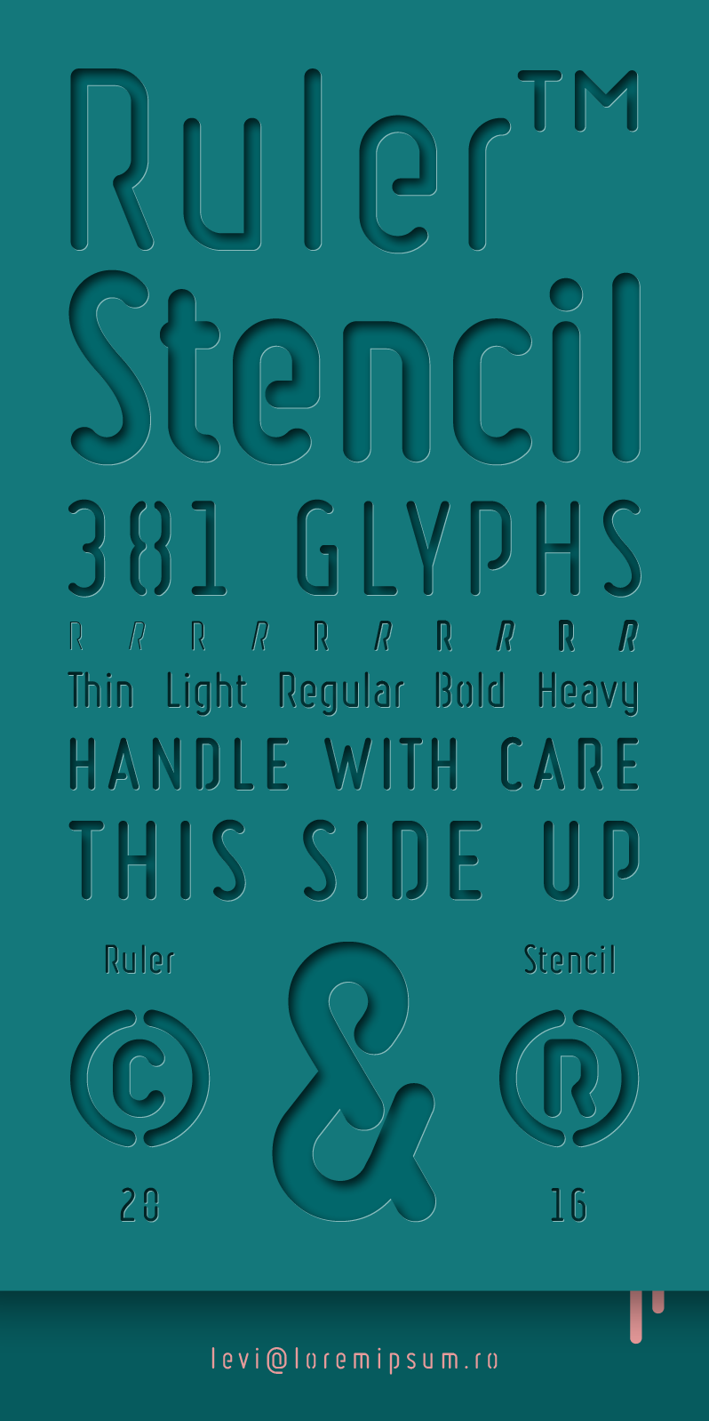 Download Ruler Stencil font | dafonttop.com