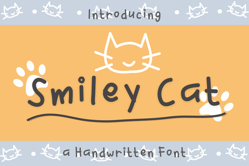 Download Smiley Cat Font Dafonttop